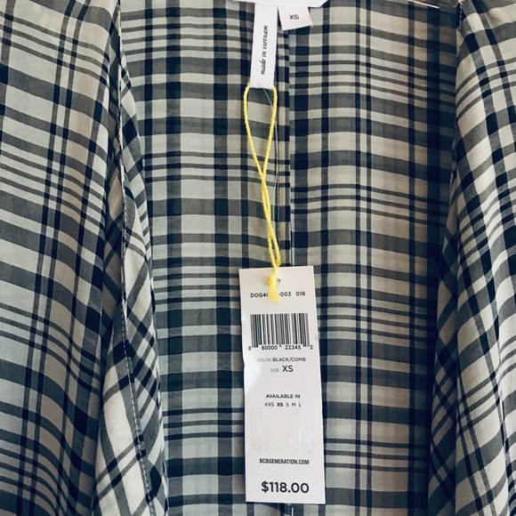 NWT BCBG Sheer Duster XS - Picture 3 of 5